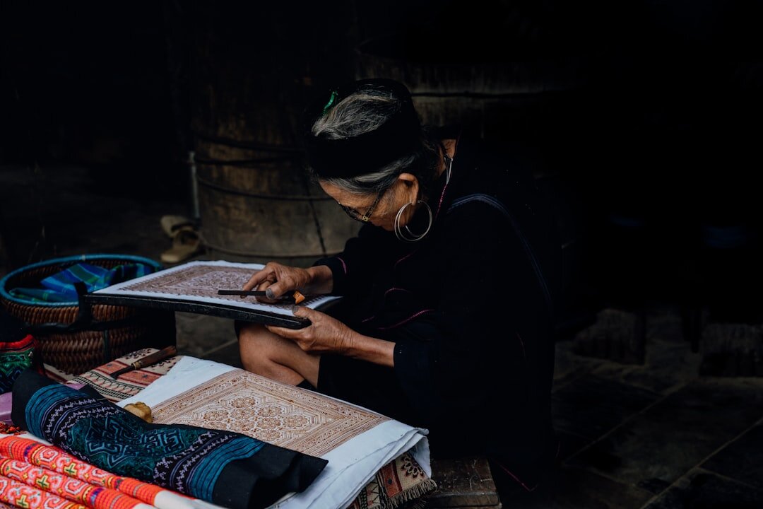 designer working with historical patterns